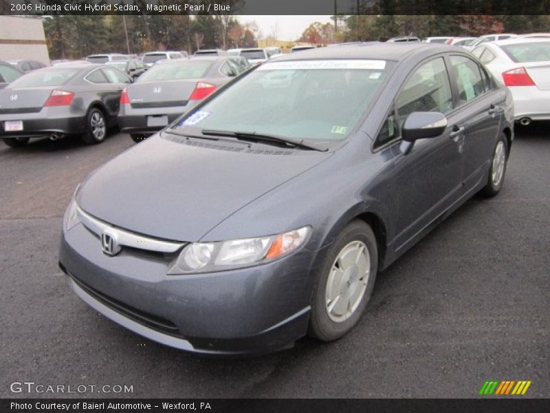 Magnetic Pearl / Blue 2006 Honda Civic Hybrid Sedan