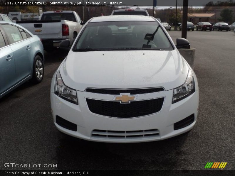 Summit White / Jet Black/Medium Titanium 2012 Chevrolet Cruze LS