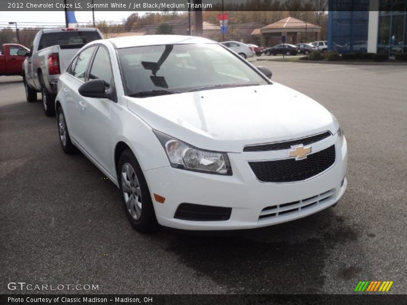 Summit White / Jet Black/Medium Titanium 2012 Chevrolet Cruze LS