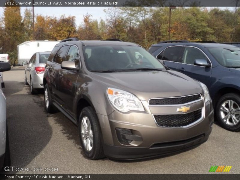Mocha Steel Metallic / Jet Black 2012 Chevrolet Equinox LT AWD