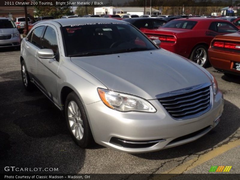 Bright Silver Metallic / Black 2011 Chrysler 200 Touring