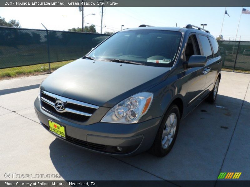 Green Meadow Gray / Gray 2007 Hyundai Entourage Limited