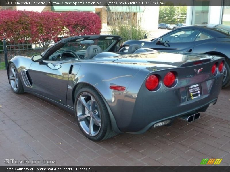 Cyber Gray Metallic / Titanium Gray 2010 Chevrolet Corvette Callaway Grand Sport Convertible