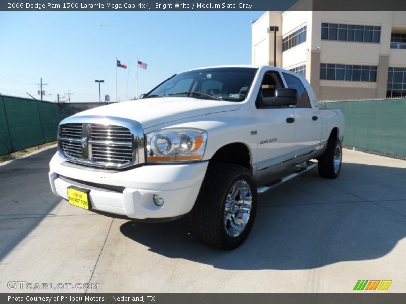 Bright White / Medium Slate Gray 2006 Dodge Ram 1500 Laramie Mega Cab 4x4