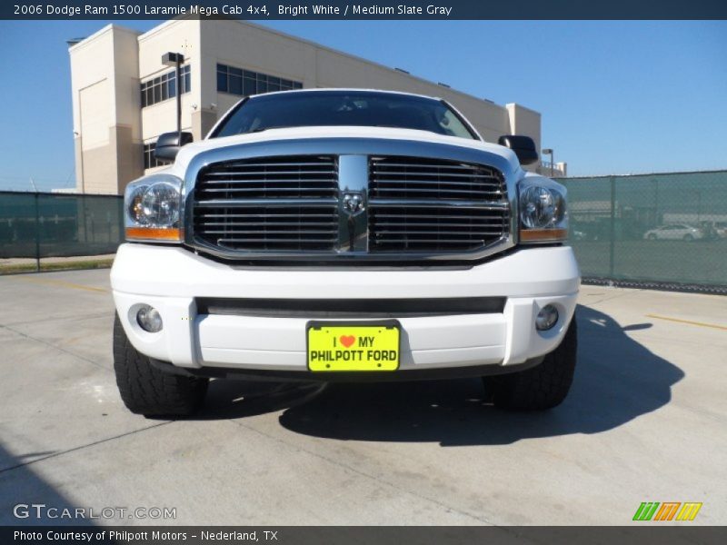 Bright White / Medium Slate Gray 2006 Dodge Ram 1500 Laramie Mega Cab 4x4