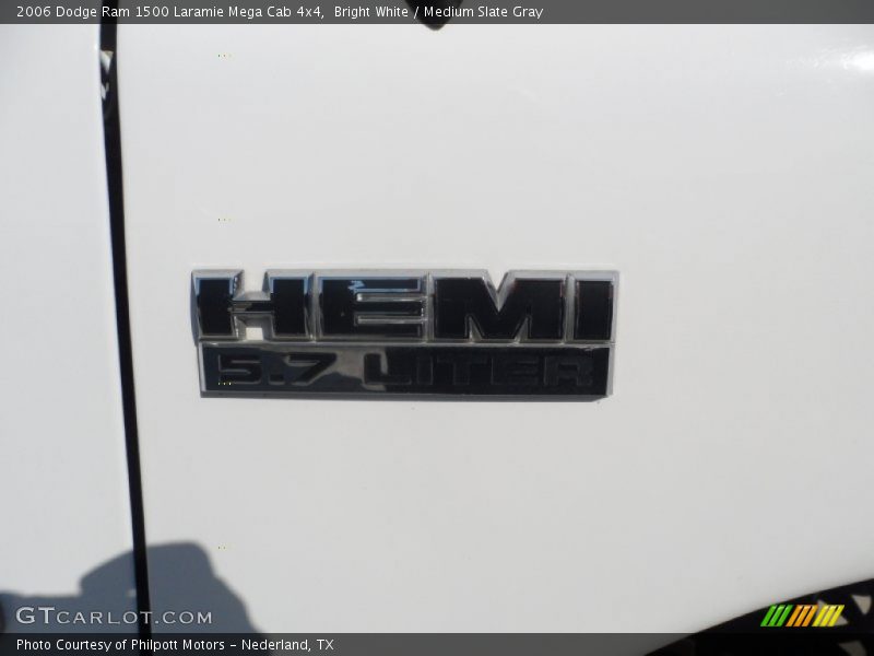 Bright White / Medium Slate Gray 2006 Dodge Ram 1500 Laramie Mega Cab 4x4
