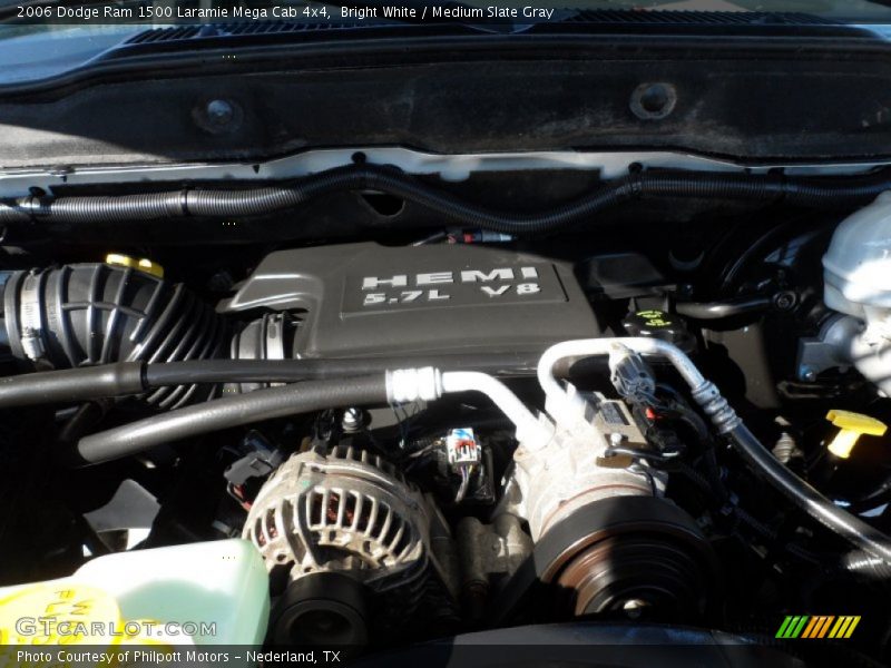 Bright White / Medium Slate Gray 2006 Dodge Ram 1500 Laramie Mega Cab 4x4