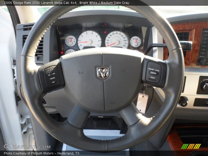 Bright White / Medium Slate Gray 2006 Dodge Ram 1500 Laramie Mega Cab 4x4