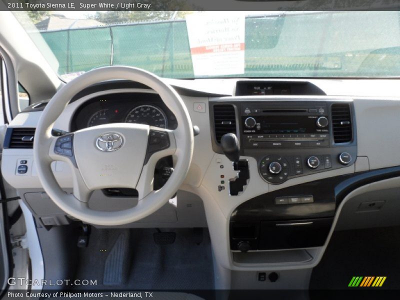 Super White / Light Gray 2011 Toyota Sienna LE