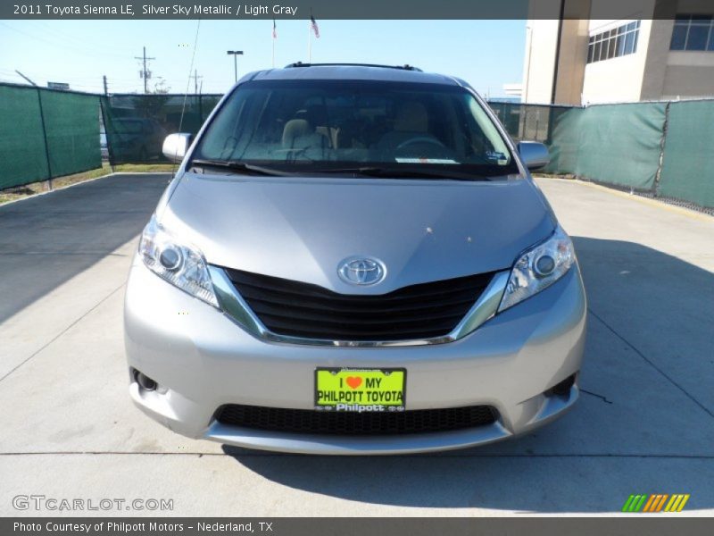 Silver Sky Metallic / Light Gray 2011 Toyota Sienna LE