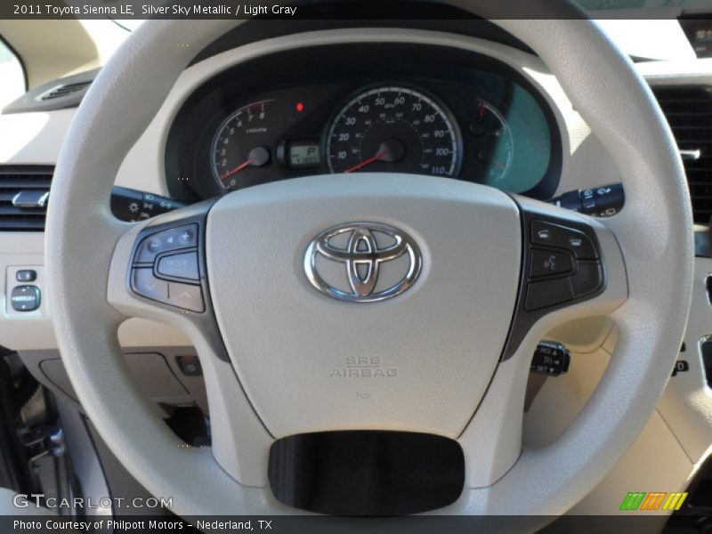 Silver Sky Metallic / Light Gray 2011 Toyota Sienna LE