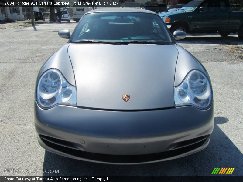 Atlas Grey Metallic / Black 2004 Porsche 911 Carrera Cabriolet