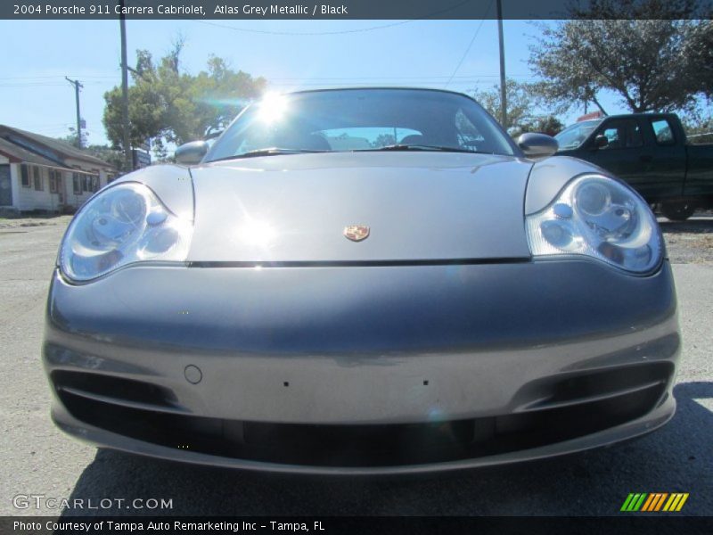 Atlas Grey Metallic / Black 2004 Porsche 911 Carrera Cabriolet