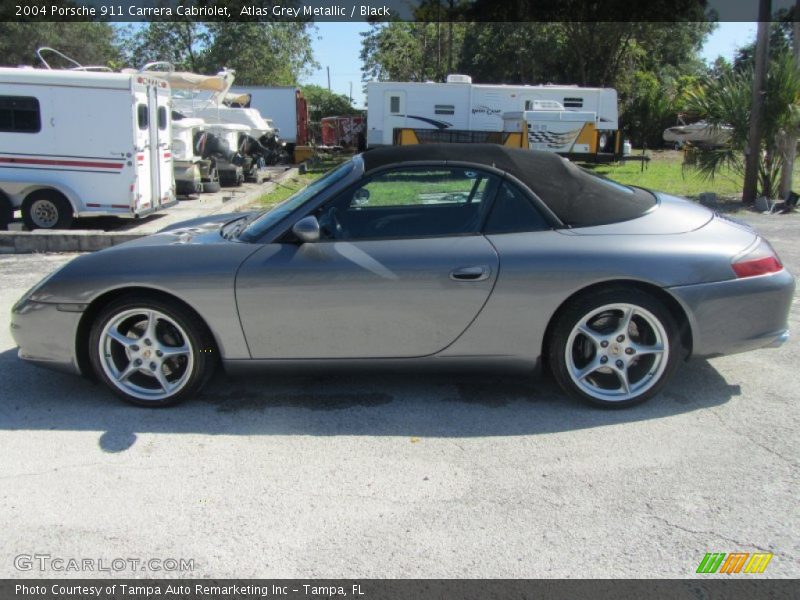 Atlas Grey Metallic / Black 2004 Porsche 911 Carrera Cabriolet