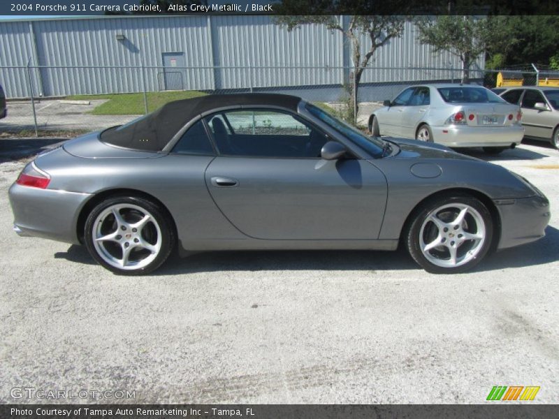 Atlas Grey Metallic / Black 2004 Porsche 911 Carrera Cabriolet