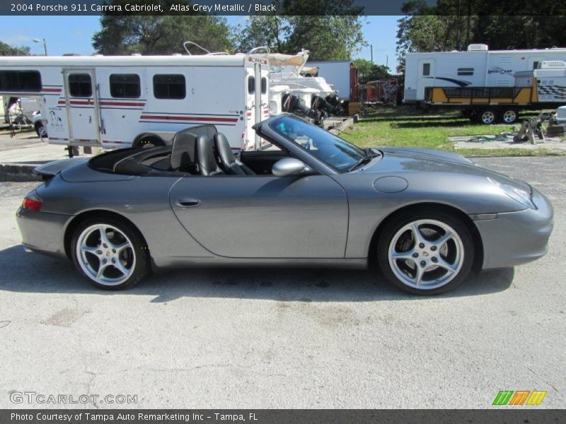 Atlas Grey Metallic / Black 2004 Porsche 911 Carrera Cabriolet