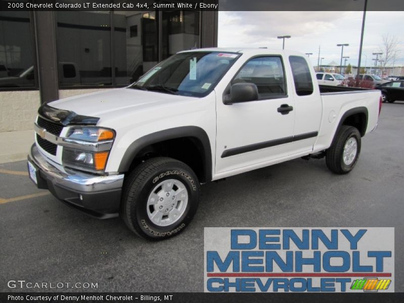 Summit White / Ebony 2008 Chevrolet Colorado LT Extended Cab 4x4