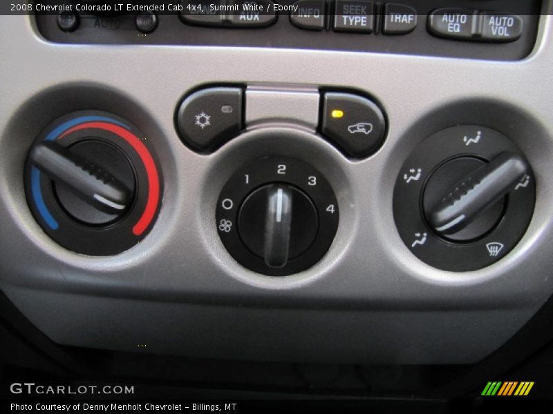 Controls of 2008 Colorado LT Extended Cab 4x4