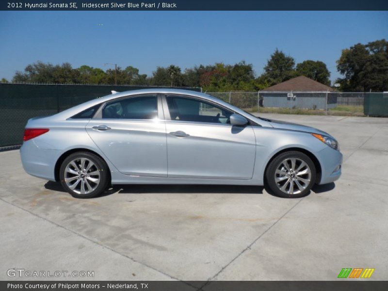 Iridescent Silver Blue Pearl / Black 2012 Hyundai Sonata SE