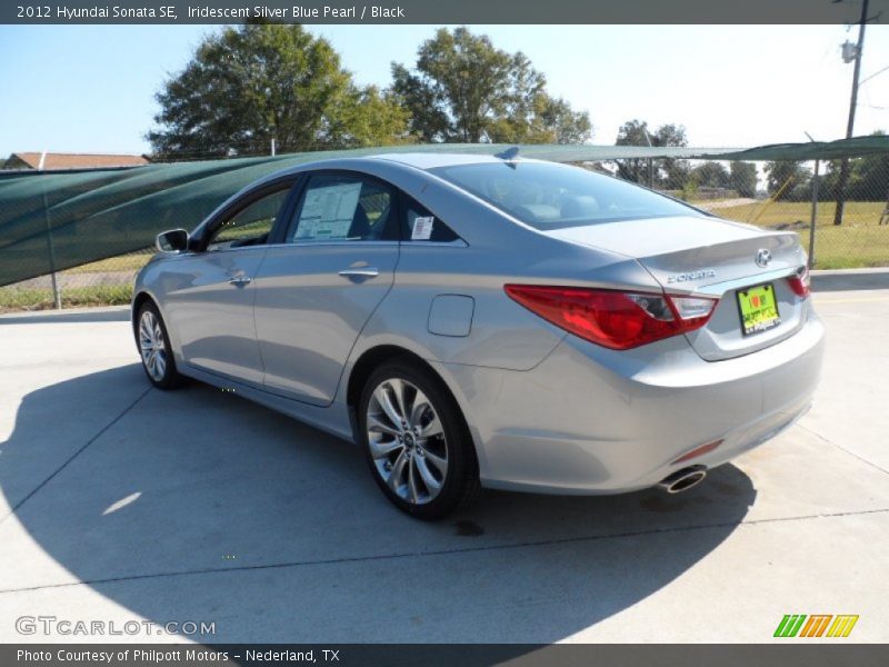 Iridescent Silver Blue Pearl / Black 2012 Hyundai Sonata SE