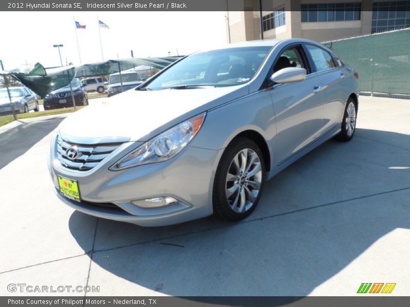 Iridescent Silver Blue Pearl / Black 2012 Hyundai Sonata SE