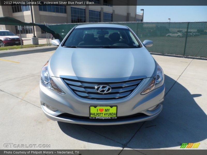 Iridescent Silver Blue Pearl / Black 2012 Hyundai Sonata SE