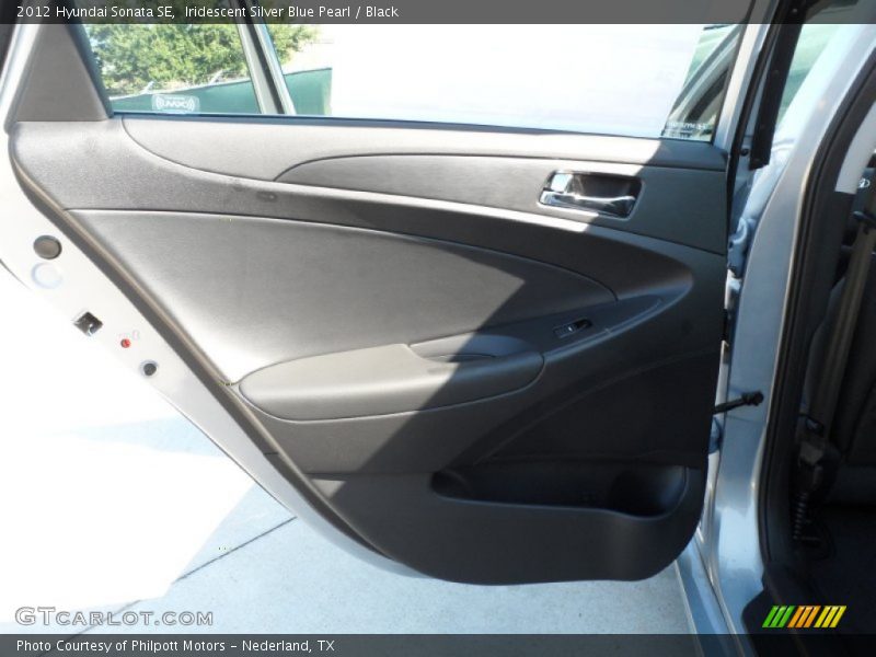 Iridescent Silver Blue Pearl / Black 2012 Hyundai Sonata SE