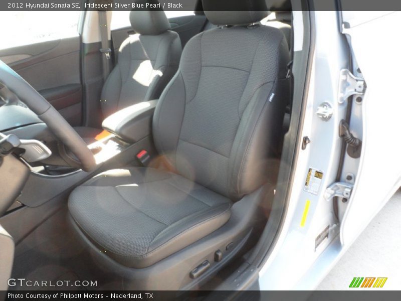 Iridescent Silver Blue Pearl / Black 2012 Hyundai Sonata SE