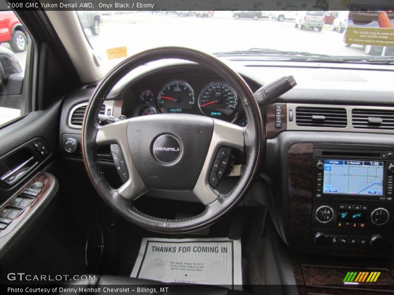 Onyx Black / Ebony 2008 GMC Yukon Denali AWD
