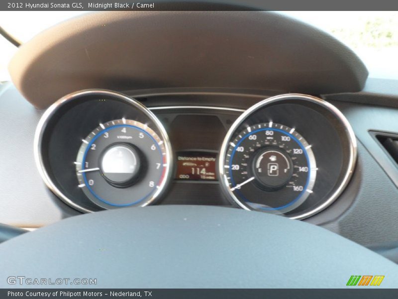 Midnight Black / Camel 2012 Hyundai Sonata GLS