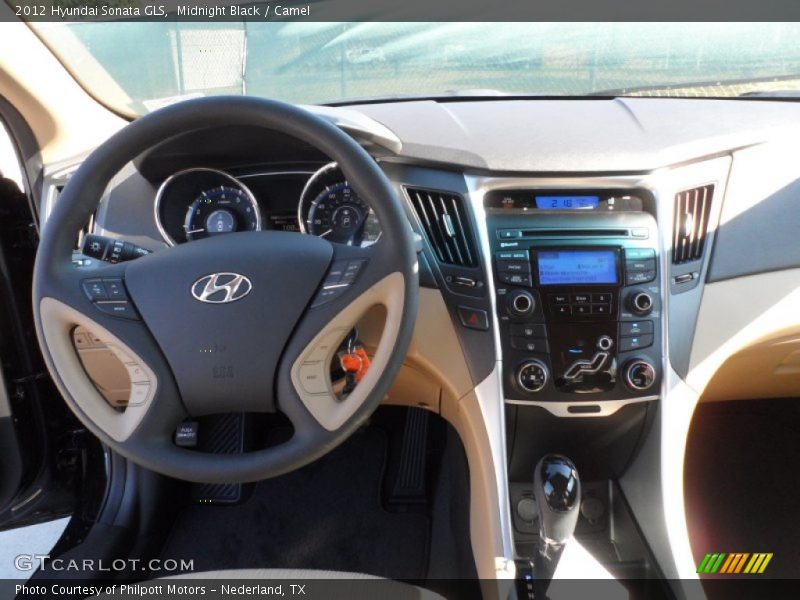 Midnight Black / Camel 2012 Hyundai Sonata GLS