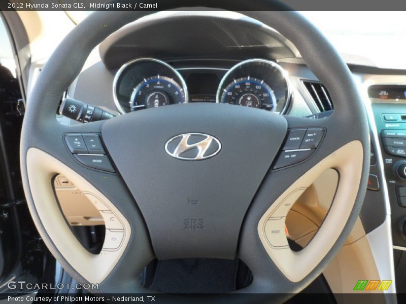 Midnight Black / Camel 2012 Hyundai Sonata GLS