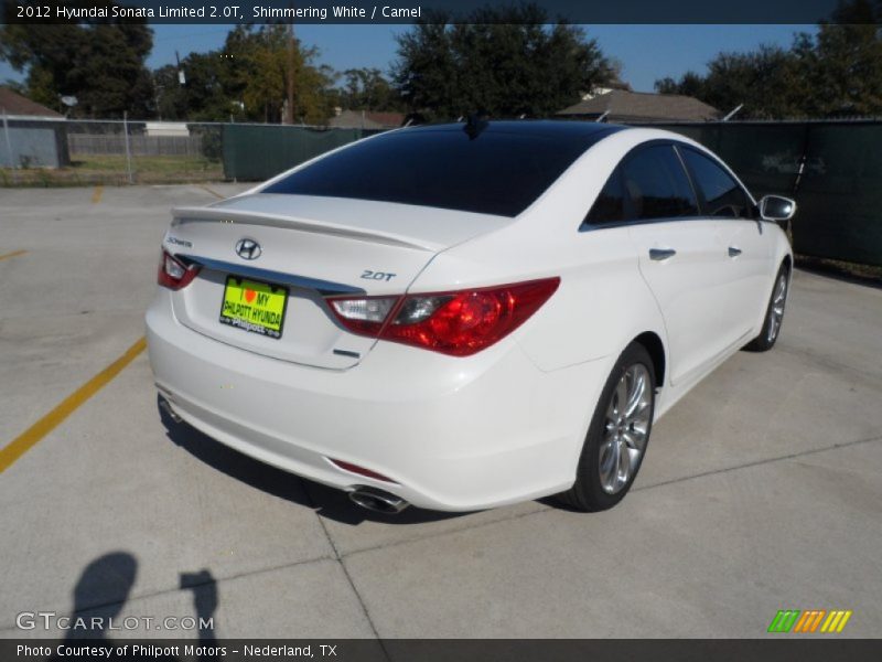 Shimmering White / Camel 2012 Hyundai Sonata Limited 2.0T
