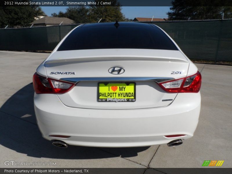Shimmering White / Camel 2012 Hyundai Sonata Limited 2.0T