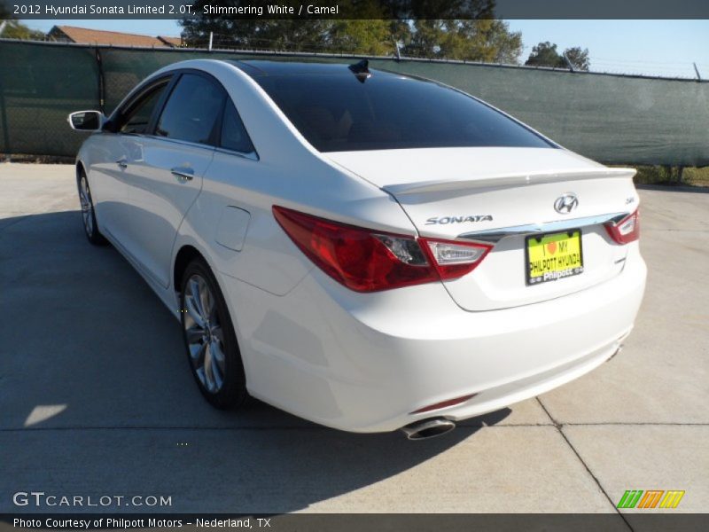 Shimmering White / Camel 2012 Hyundai Sonata Limited 2.0T