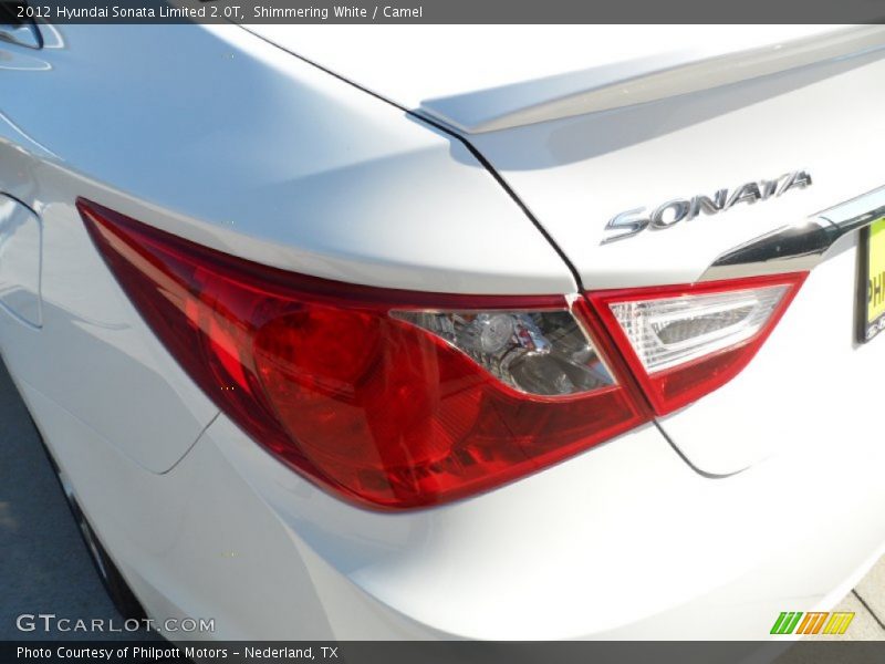 Shimmering White / Camel 2012 Hyundai Sonata Limited 2.0T