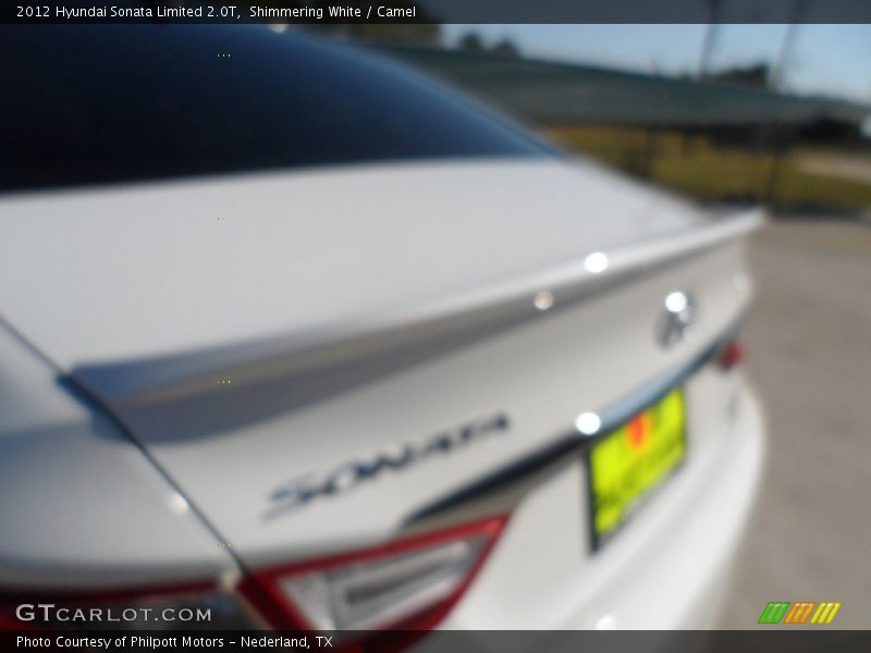 Shimmering White / Camel 2012 Hyundai Sonata Limited 2.0T