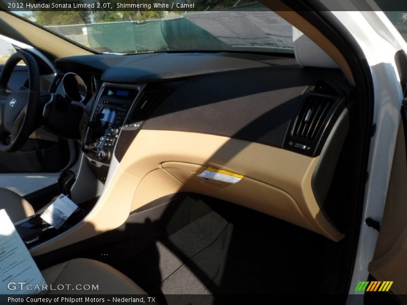 Shimmering White / Camel 2012 Hyundai Sonata Limited 2.0T