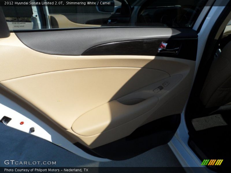 Shimmering White / Camel 2012 Hyundai Sonata Limited 2.0T