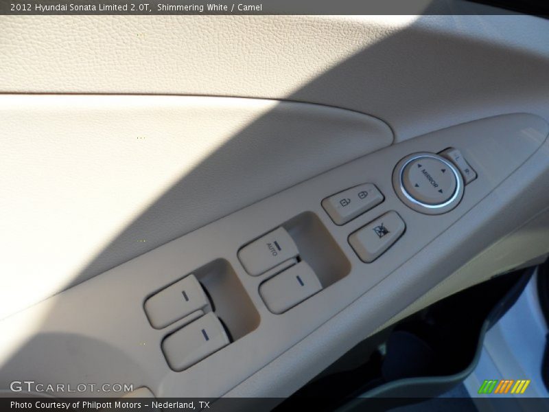 Shimmering White / Camel 2012 Hyundai Sonata Limited 2.0T