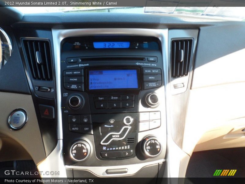 Shimmering White / Camel 2012 Hyundai Sonata Limited 2.0T