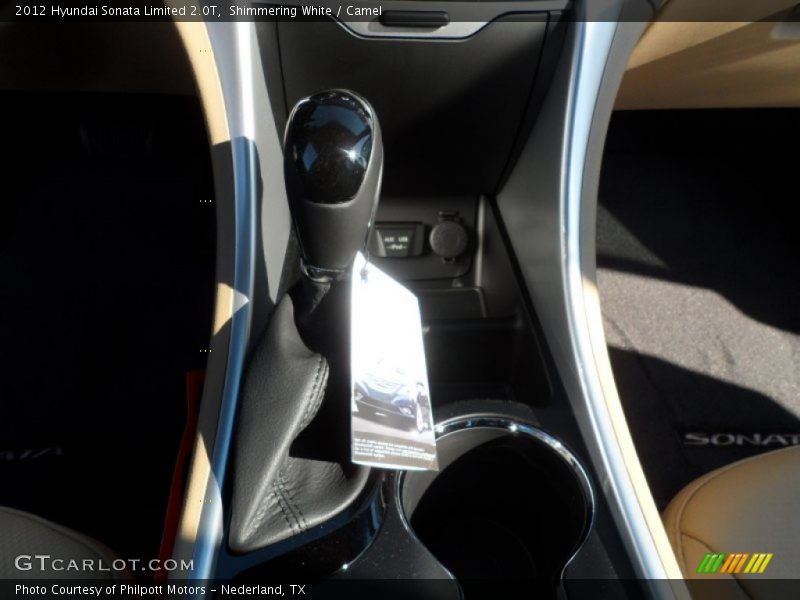 Shimmering White / Camel 2012 Hyundai Sonata Limited 2.0T