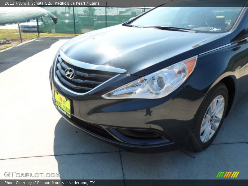 Pacific Blue Pearl / Camel 2012 Hyundai Sonata GLS