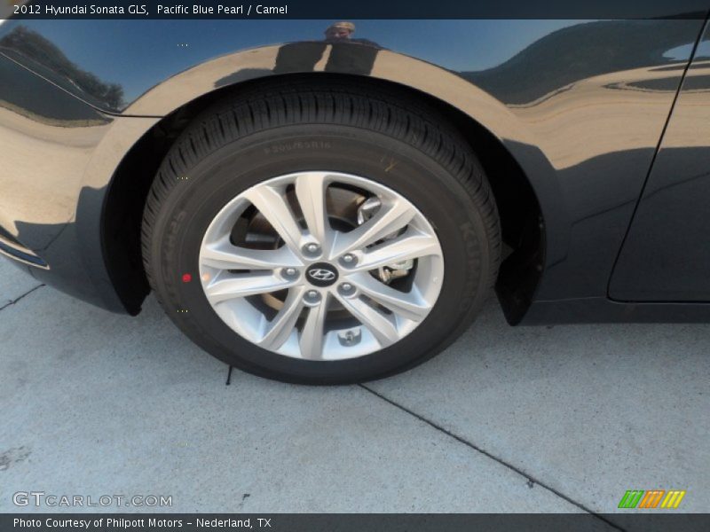 Pacific Blue Pearl / Camel 2012 Hyundai Sonata GLS