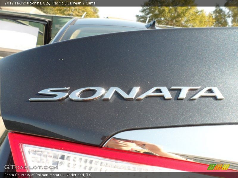 Pacific Blue Pearl / Camel 2012 Hyundai Sonata GLS