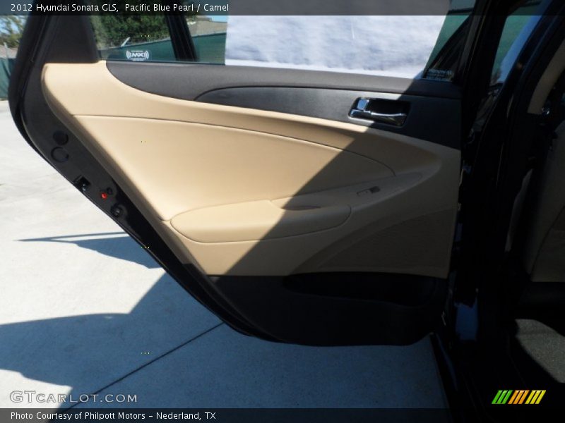 Pacific Blue Pearl / Camel 2012 Hyundai Sonata GLS