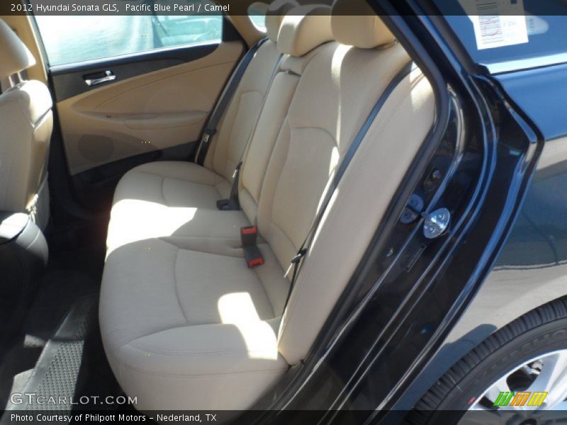 Pacific Blue Pearl / Camel 2012 Hyundai Sonata GLS