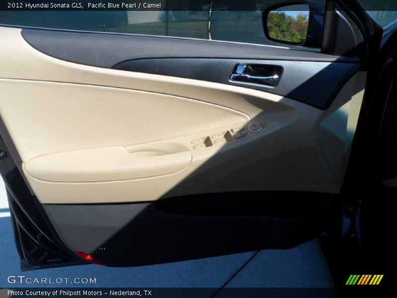 Pacific Blue Pearl / Camel 2012 Hyundai Sonata GLS