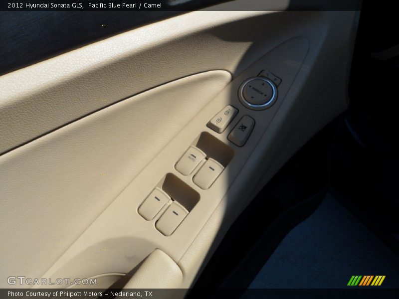 Pacific Blue Pearl / Camel 2012 Hyundai Sonata GLS