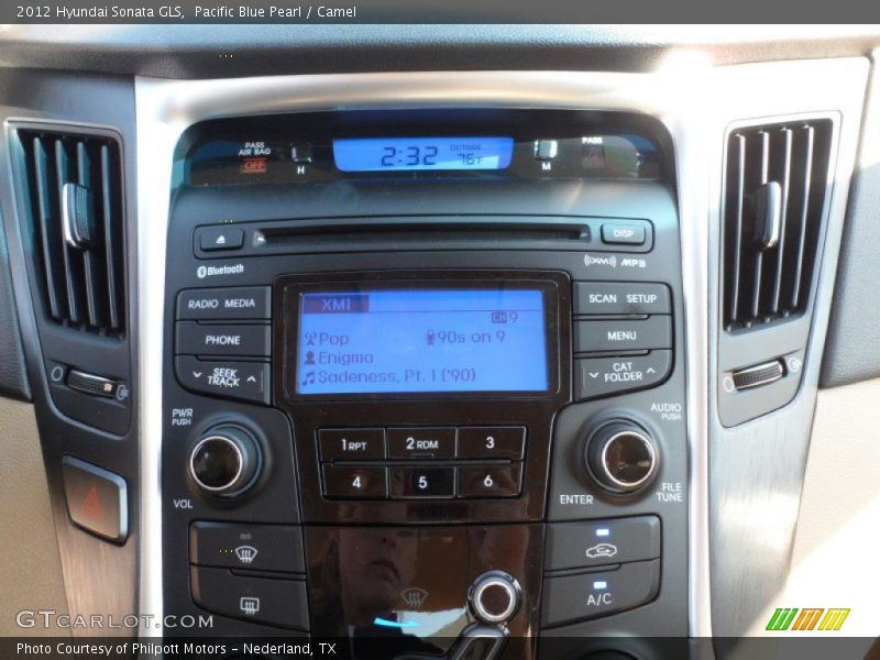 Pacific Blue Pearl / Camel 2012 Hyundai Sonata GLS